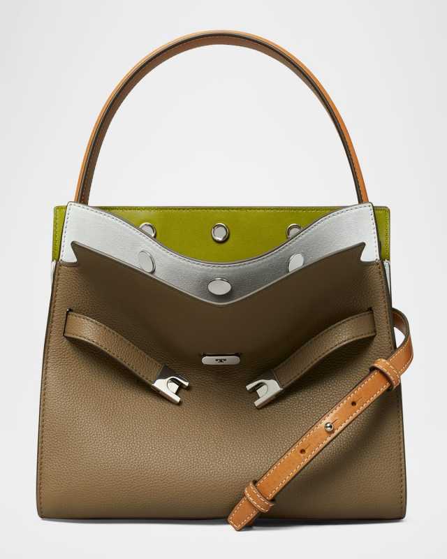 Lee Radziwill Small Double Leather Top-Handle Bag